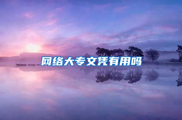 网络大专文凭有用吗