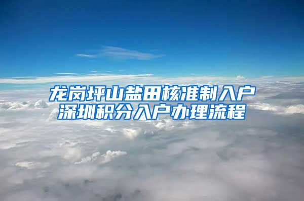 龙岗坪山盐田核准制入户深圳积分入户办理流程