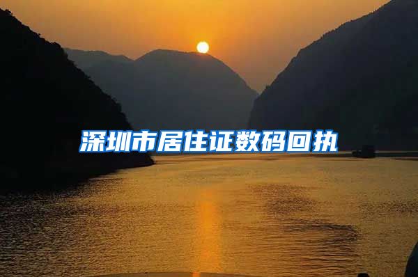 深圳市居住证数码回执
