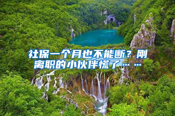 社保一个月也不能断？刚离职的小伙伴慌了……