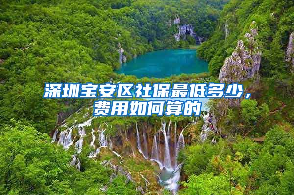 深圳宝安区社保最低多少，费用如何算的