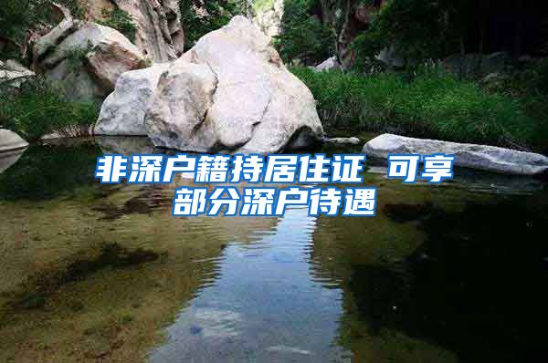 非深户籍持居住证 可享部分深户待遇