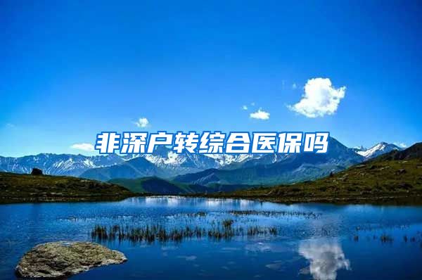 非深户转综合医保吗
