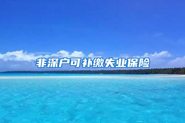 非深户可补缴失业保险