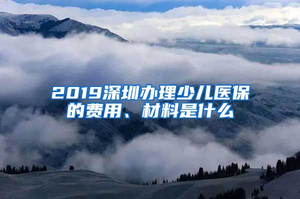 2019深圳办理少儿医保的费用、材料是什么