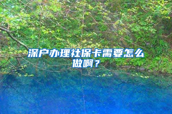 深户办理社保卡需要怎么做啊？