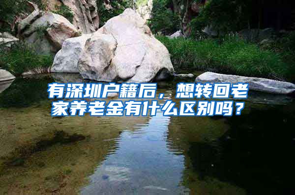 有深圳户籍后，想转回老家养老金有什么区别吗？