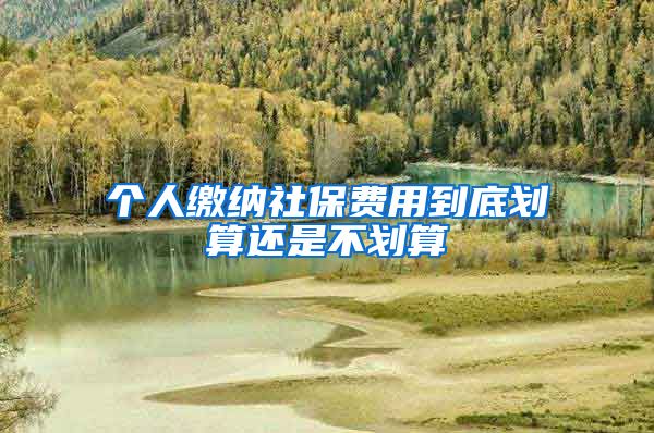 个人缴纳社保费用到底划算还是不划算