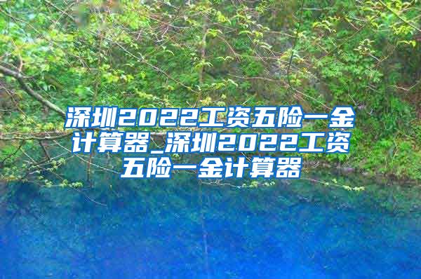 深圳2022工资五险一金计算器_深圳2022工资五险一金计算器