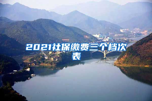 2021社保缴费三个档次表