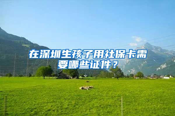 在深圳生孩子用社保卡需要哪些证件？