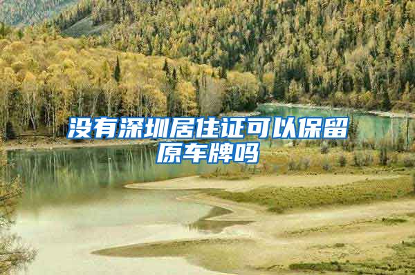 没有深圳居住证可以保留原车牌吗
