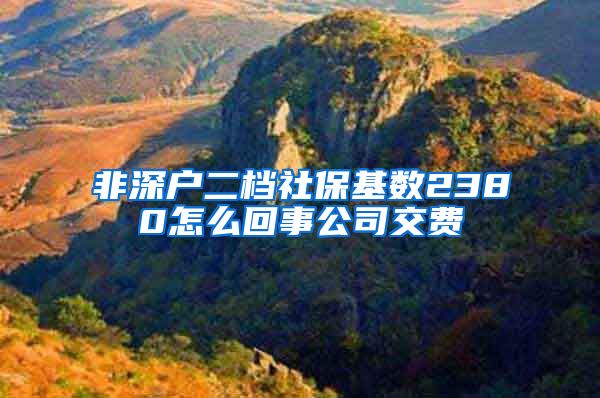 非深户二档社保基数2380怎么回事公司交费