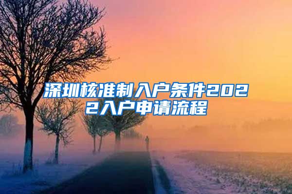 深圳核准制入户条件2022入户申请流程