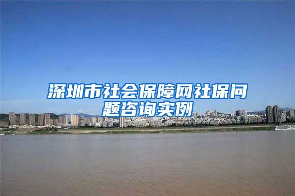深圳市社会保障网社保问题咨询实例