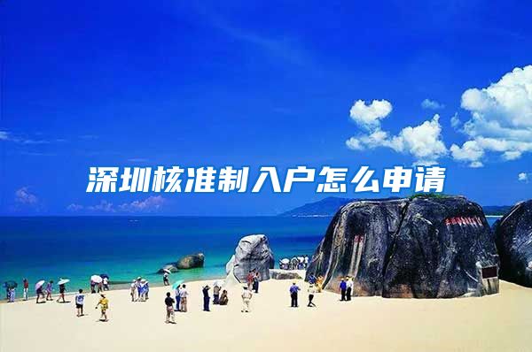 深圳核准制入户怎么申请