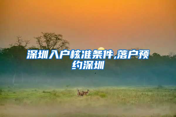 深圳入户核准条件,落户预约深圳