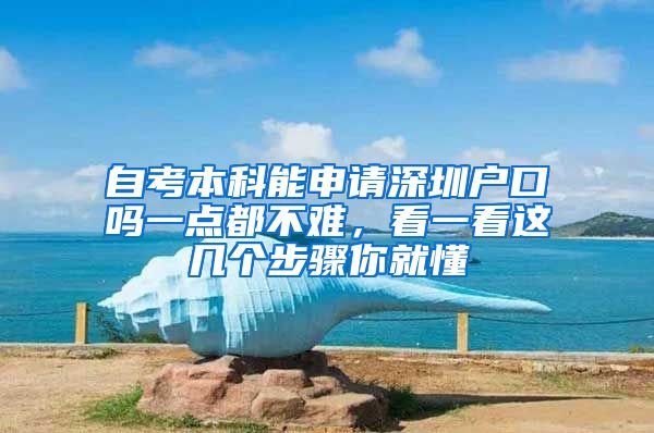 自考本科能申请深圳户口吗一点都不难，看一看这几个步骤你就懂