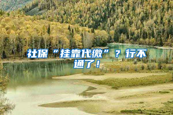 社保“挂靠代缴”？行不通了！