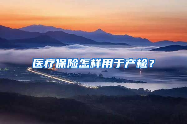 医疗保险怎样用于产检？