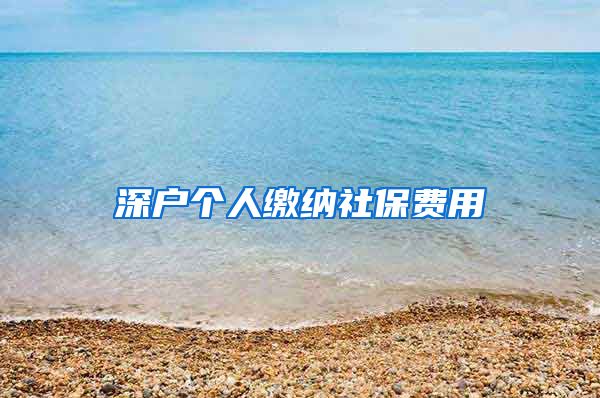 深户个人缴纳社保费用