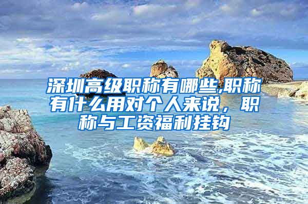 深圳高级职称有哪些,职称有什么用对个人来说，职称与工资福利挂钩
