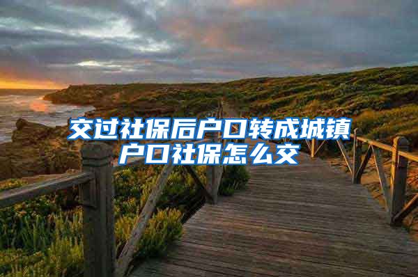交过社保后户口转成城镇户口社保怎么交