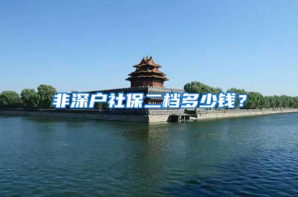 非深户社保二档多少钱？