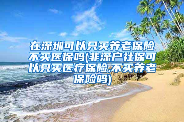 在深圳可以只买养老保险不买医保吗(非深户社保可以只买医疗保险,不买养老保险吗)