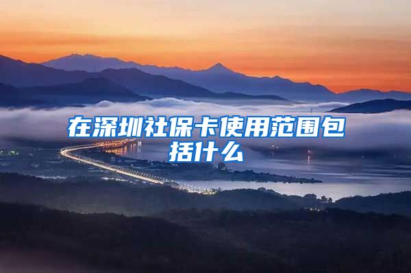 在深圳社保卡使用范围包括什么