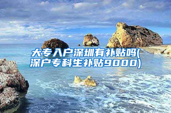 大专入户深圳有补贴吗(深户专科生补贴9000)
