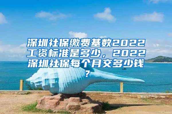深圳社保缴费基数2022工资标准是多少，2022深圳社保每个月交多少钱？