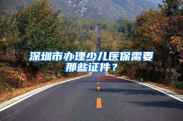 深圳市办理少儿医保需要那些证件？