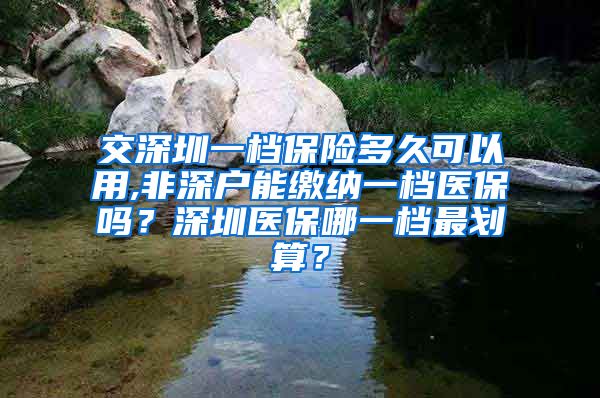 交深圳一档保险多久可以用,非深户能缴纳一档医保吗？深圳医保哪一档最划算？