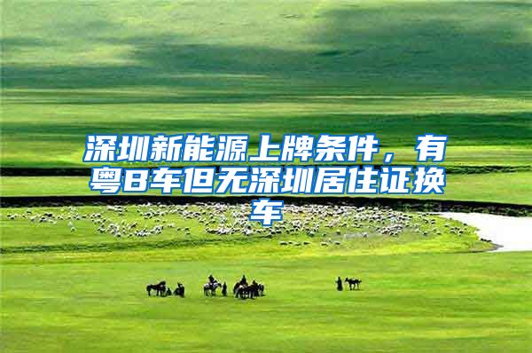 深圳新能源上牌条件，有粤B车但无深圳居住证换车