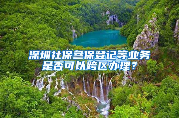 深圳社保参保登记等业务是否可以跨区办理？