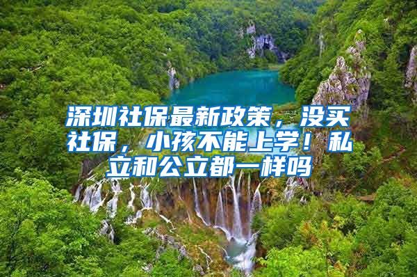 深圳社保最新政策，没买社保，小孩不能上学！私立和公立都一样吗