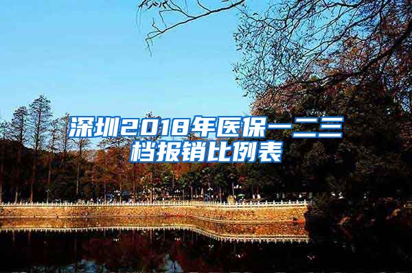 深圳2018年医保一二三档报销比例表