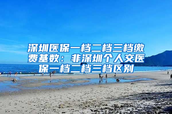 深圳医保一档二档三档缴费基数：非深圳个人交医保一档二档三档区别