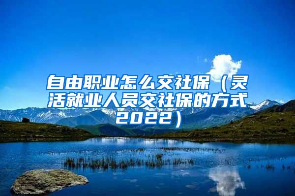 自由职业怎么交社保（灵活就业人员交社保的方式2022）