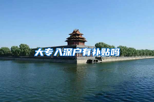 大专入深户有补贴吗