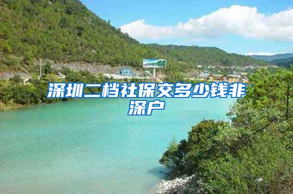 深圳二档社保交多少钱非深户