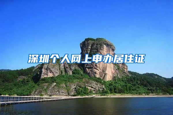 深圳个人网上申办居住证