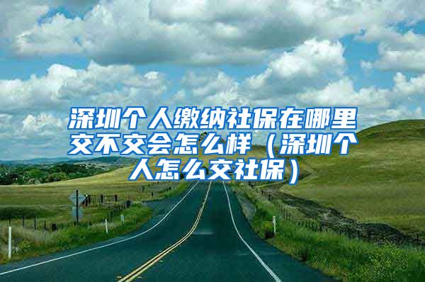 深圳个人缴纳社保在哪里交不交会怎么样（深圳个人怎么交社保）