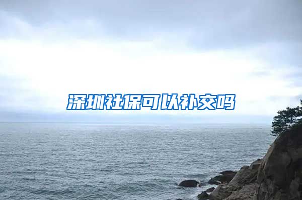 深圳社保可以补交吗