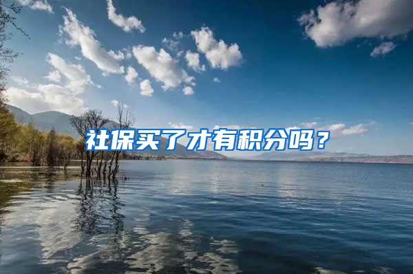 社保买了才有积分吗？