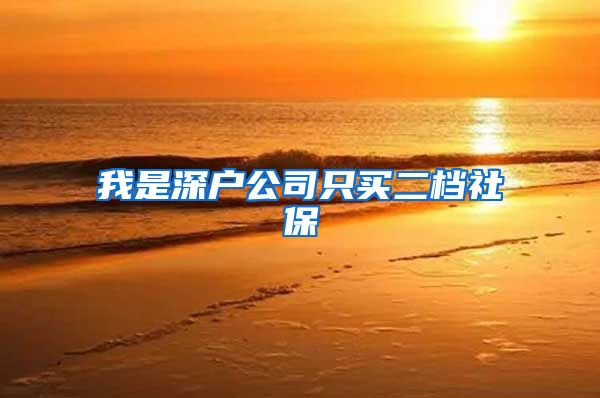 我是深户公司只买二档社保