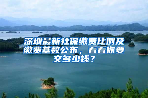 深圳最新社保缴费比例及缴费基数公布，看看你要交多少钱？