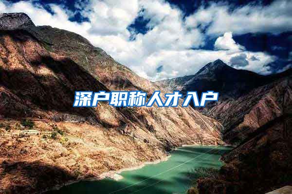 深户职称人才入户