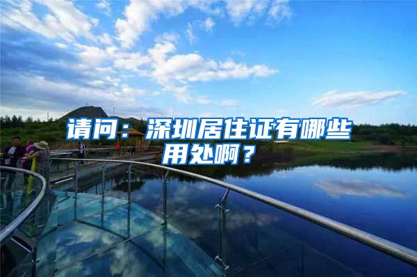 请问：深圳居住证有哪些用处啊？